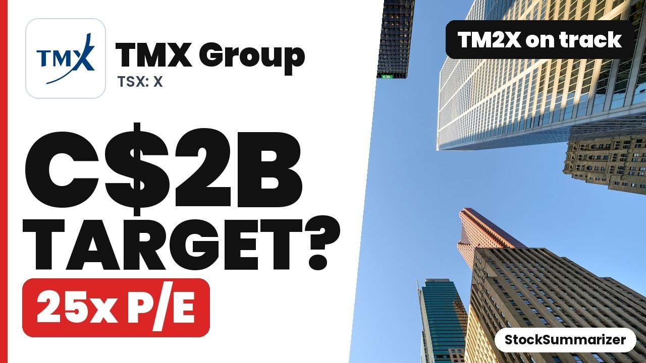 TMX Group (X) stock analysis thumbnail: C$2B target? 25x P/E, TM2X on track
